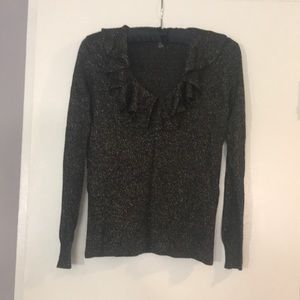 Ralph Lauren Metallic V-Neck Sweater